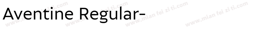Aventine Regular字体转换